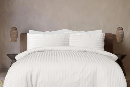 WhiteStripeBedSet
